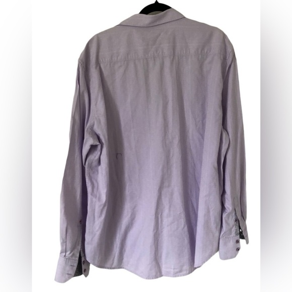 Robert Graham Mens Lavender Button Down Shirt | Size 2XL - Picture 2 of 8